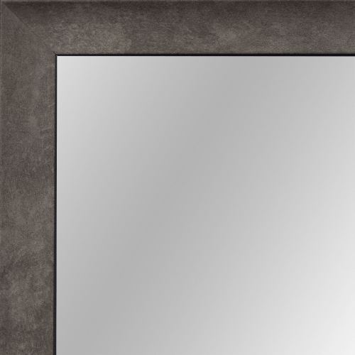 4127 Silver Graphite Scoop Framed Mirror