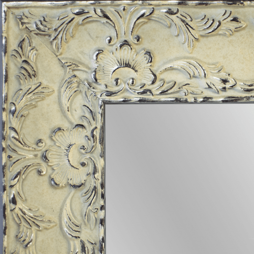 4151 Renaissance Antique White Framed Mirror
